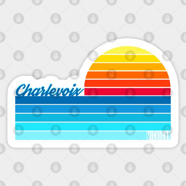 Charlevoix Sun Sticker by Megan Noble